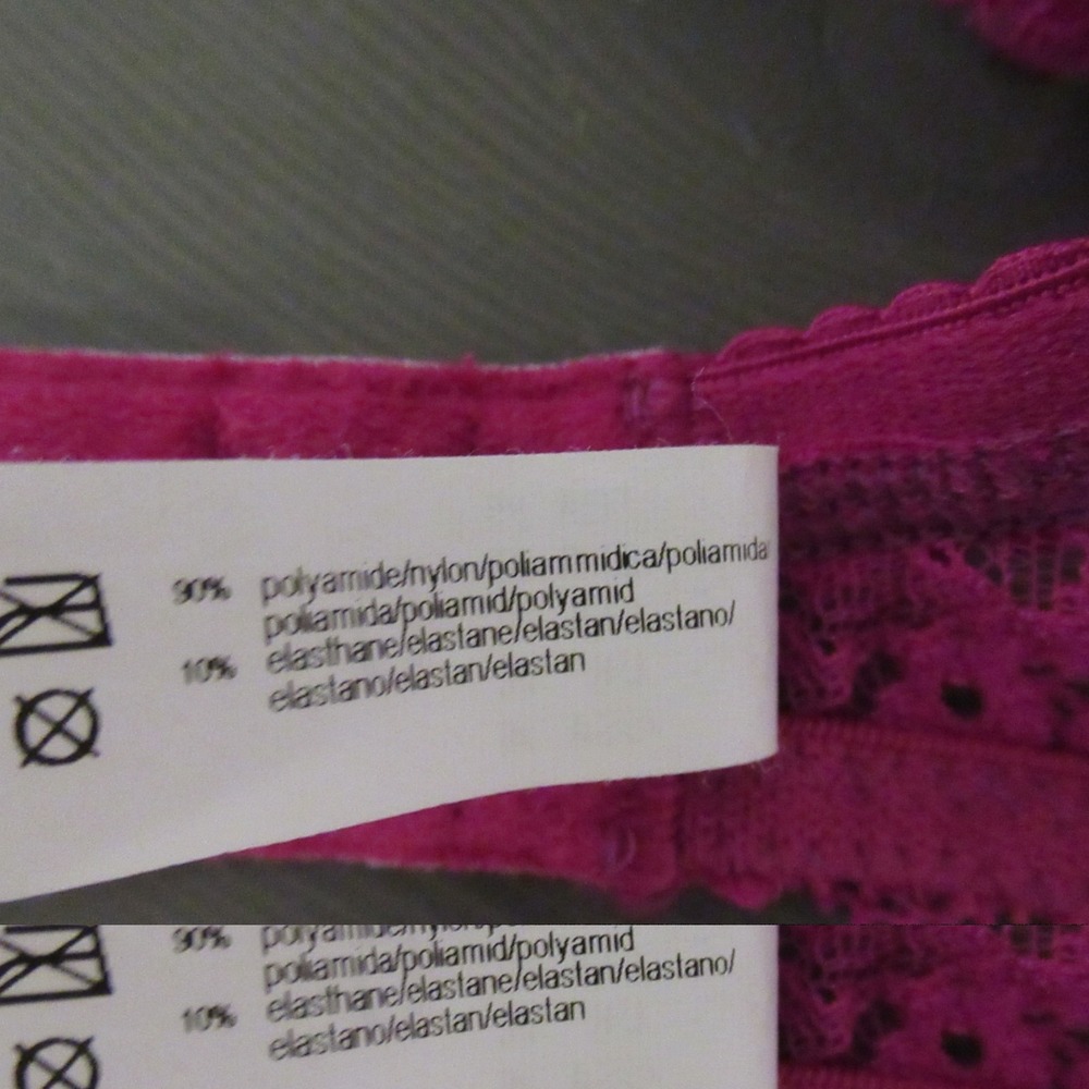 Chantelle Bra 36D Pink Lace Sheer Opera Demi Underwire Back Closure 1275 - Picture 7 of 7
